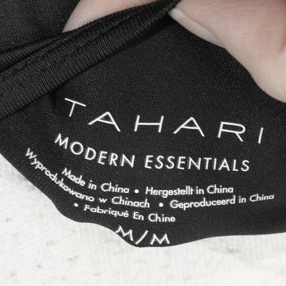 Tahari Square Neck Tee Modern Essentials Long Sleeve Whimsy Goth Princess Seam - Picture 7 of 12